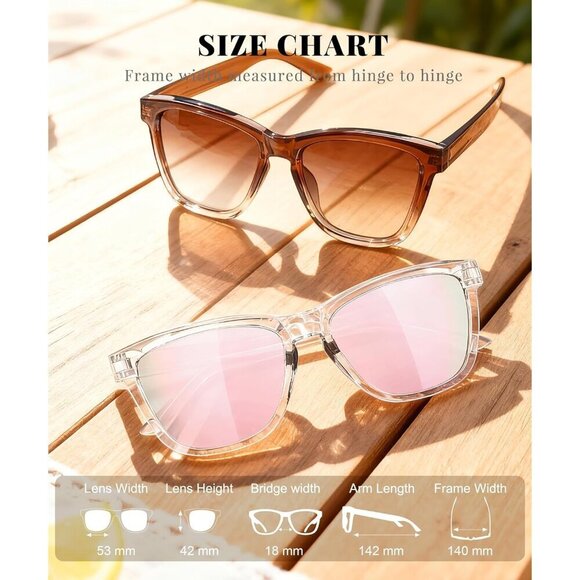Women\'s Polarized Sunglasses UV400 Protection Square Fashion Outdoor main image 7